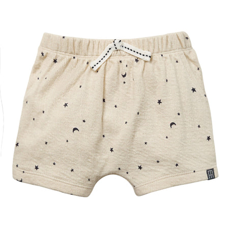 Baby Neutral Beige Moon & Stars Harem Shorts