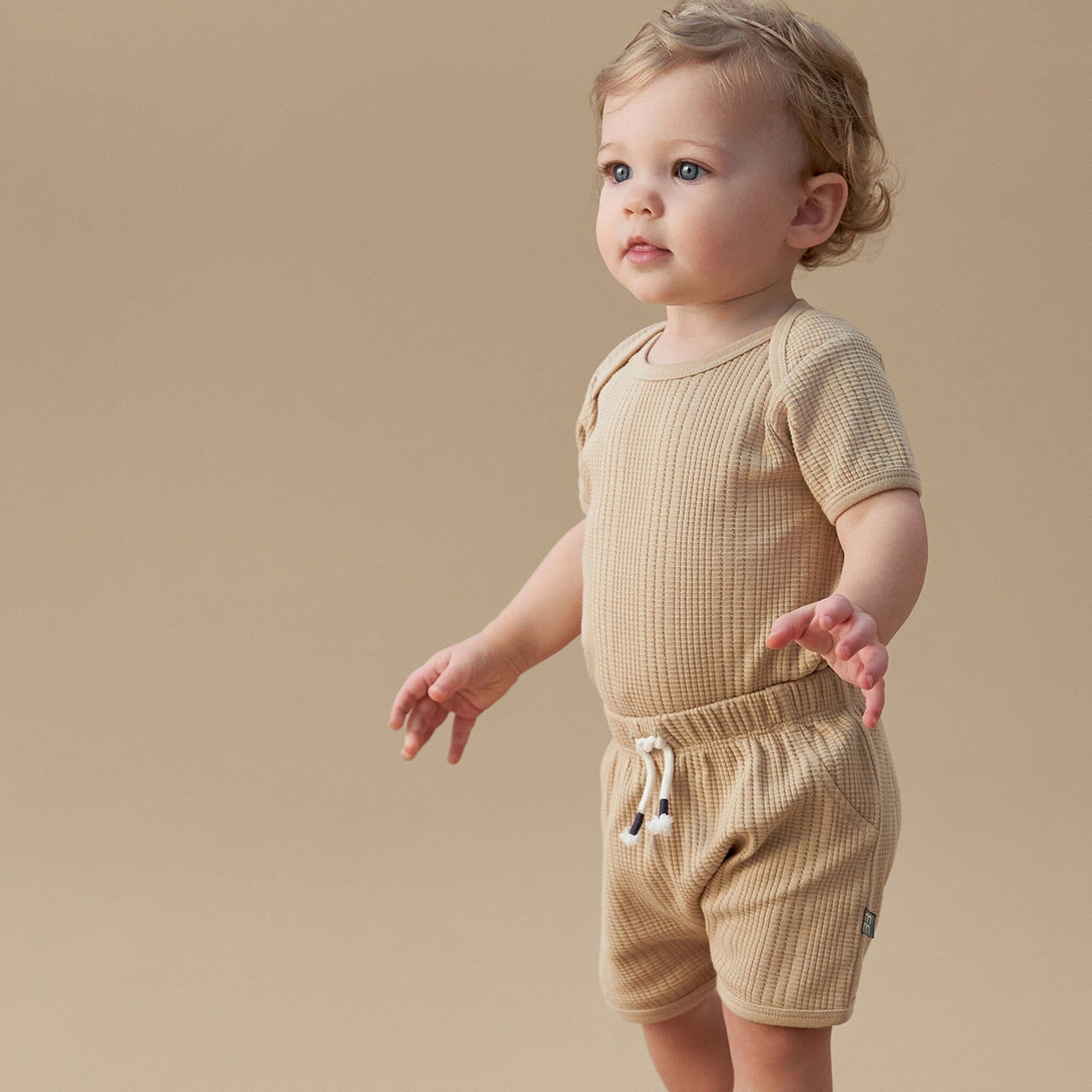 Baby Neutral Lt Tan Dumpling Romper Rompers Modern Moments™ by Gerber® 