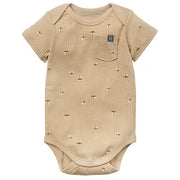 Baby Neutral Lt Tan Sail Boat Short Sleeve Bodysuit Tops Modern Moments™ by Gerber® 