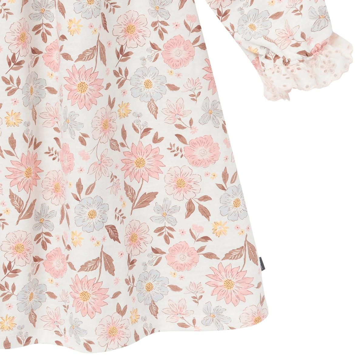 Baby Girls Fall Floral Neck Ruffle Dress Dresses Modern Moments™ by Gerber® 