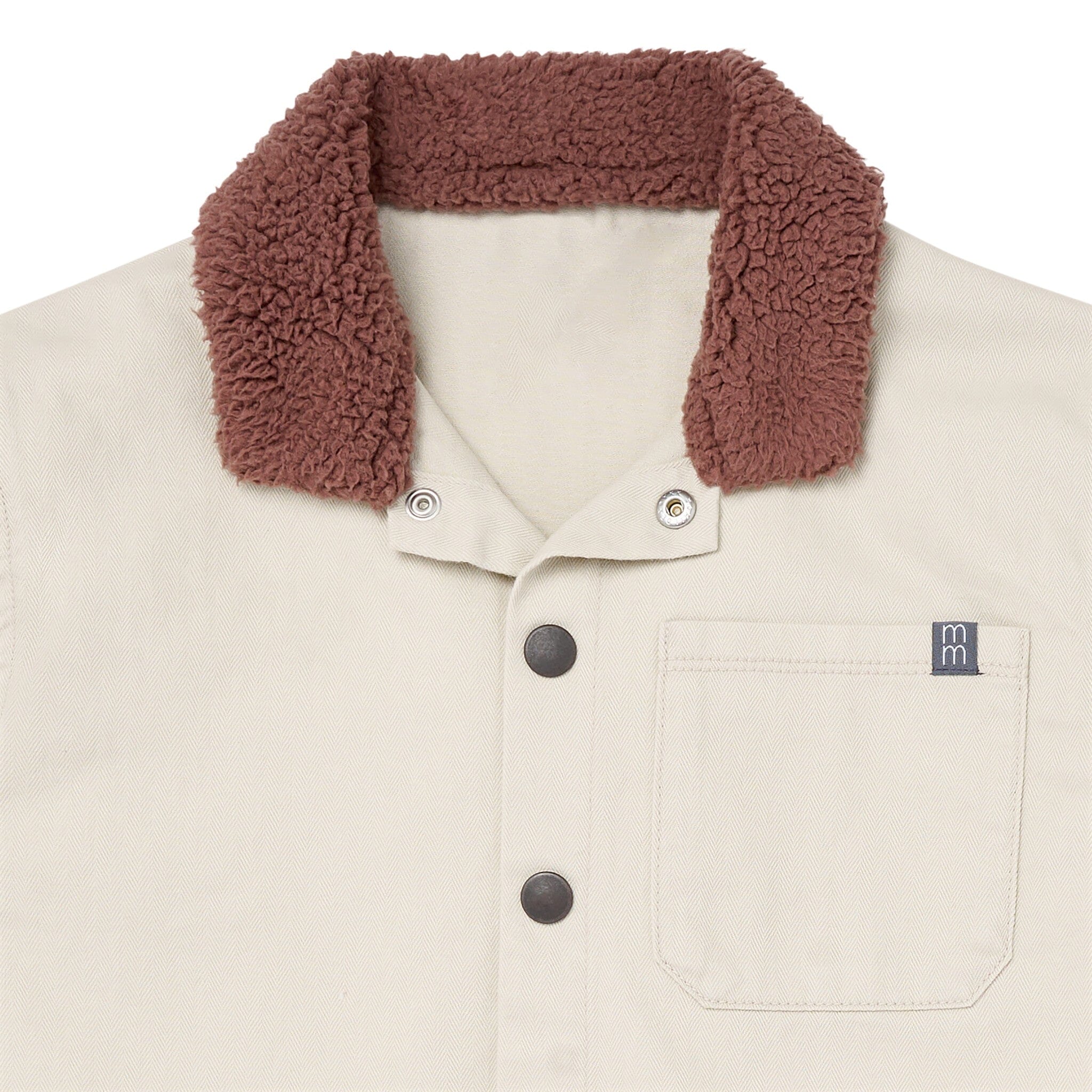 Baby Boys Oyster Herringbone Shacket Outerwear Gerber® 