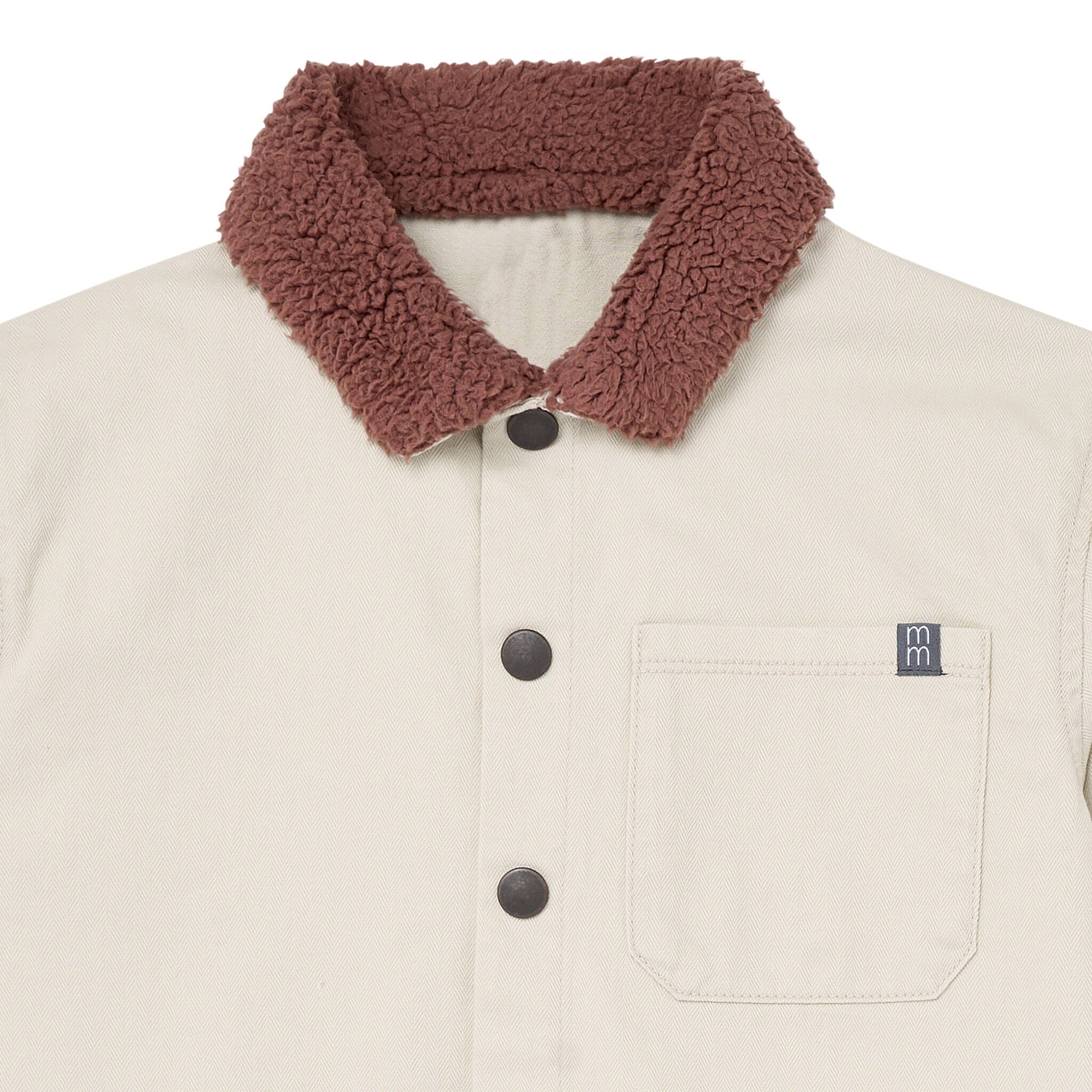 Baby Boys Oyster Herringbone Shacket Outerwear Gerber® 