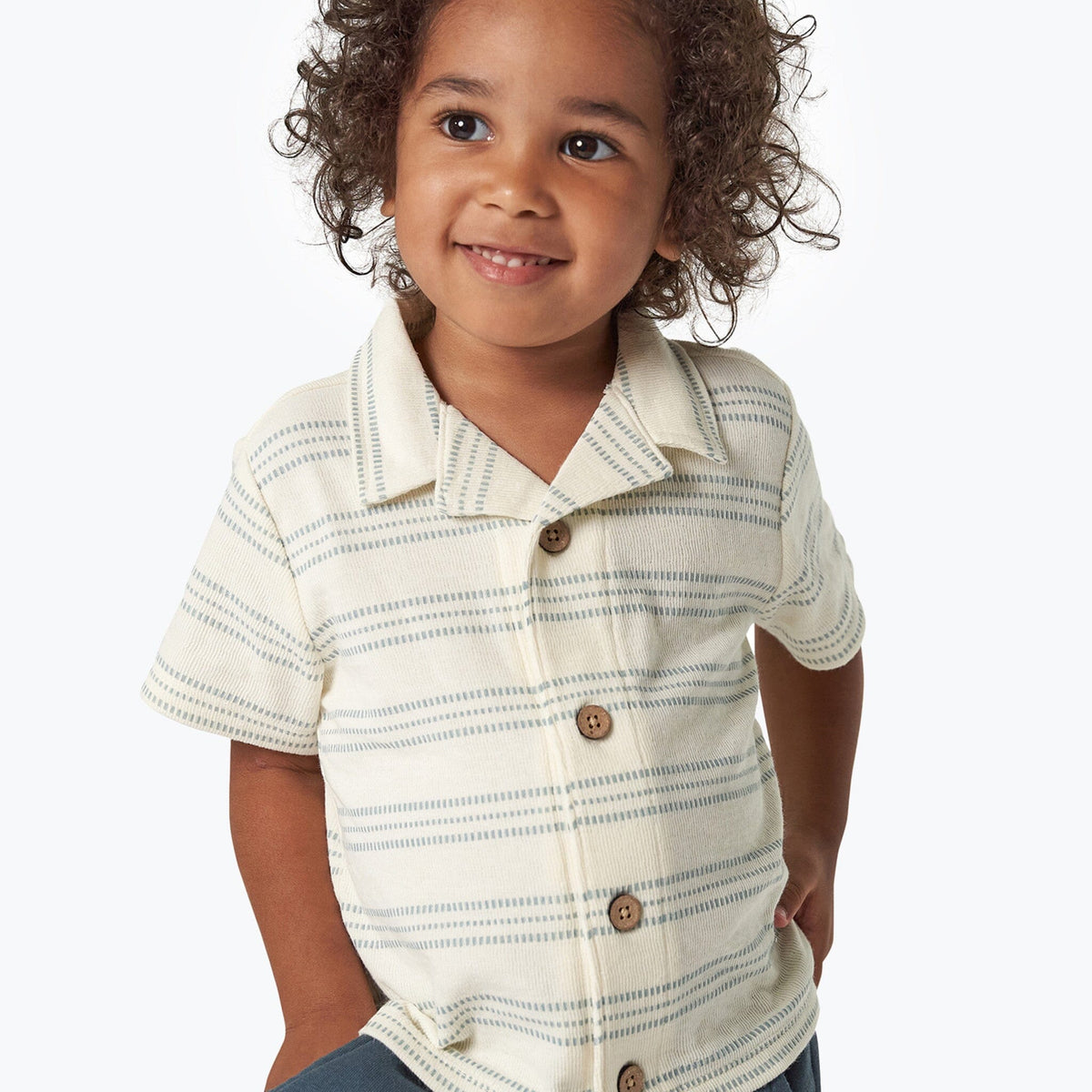 Infant & Toddler Boys Ivory Collar Top Tops Modern Moments™ by Gerber® 