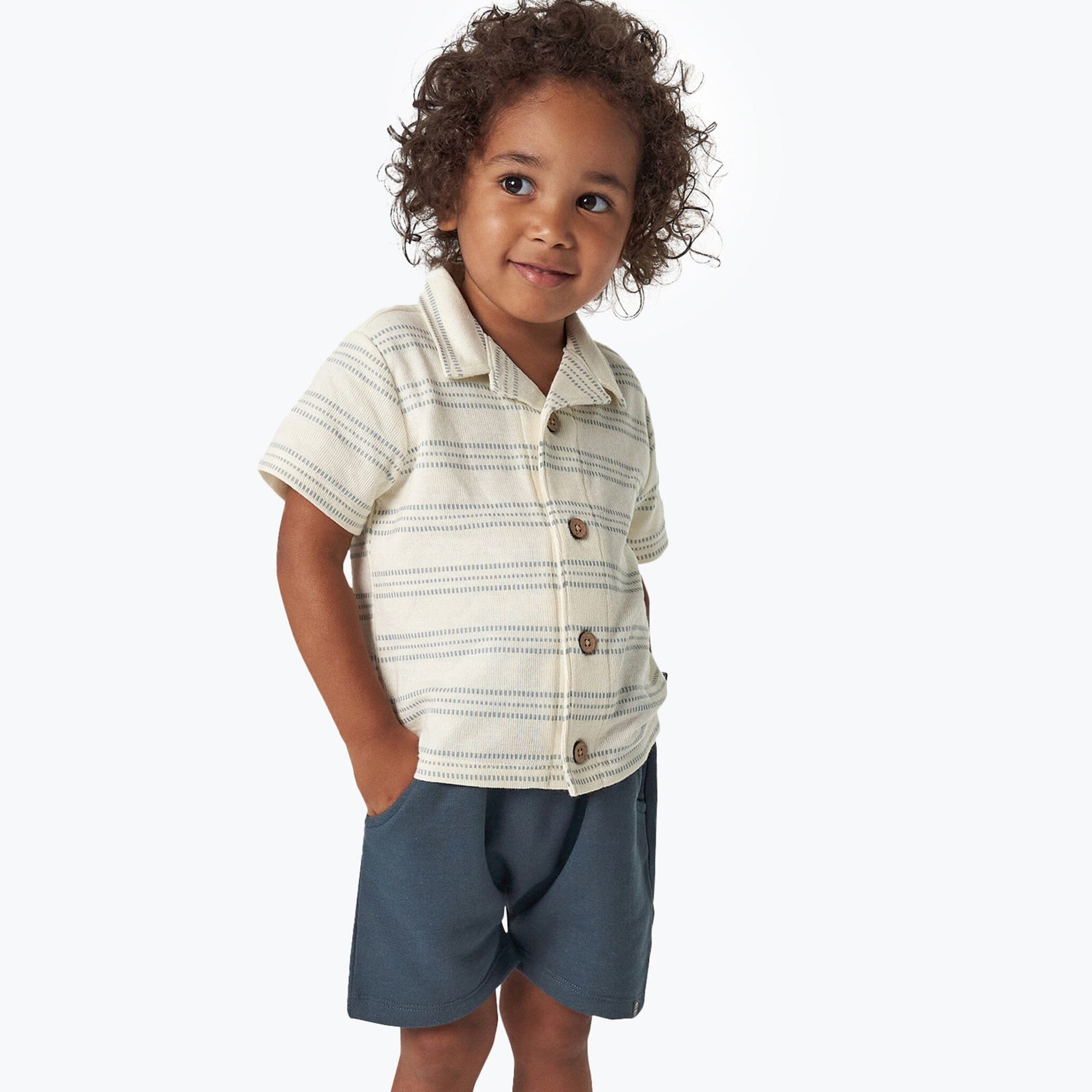 Infant & Toddler Boys Ivory Collar Top Tops Modern Moments™ by Gerber® 