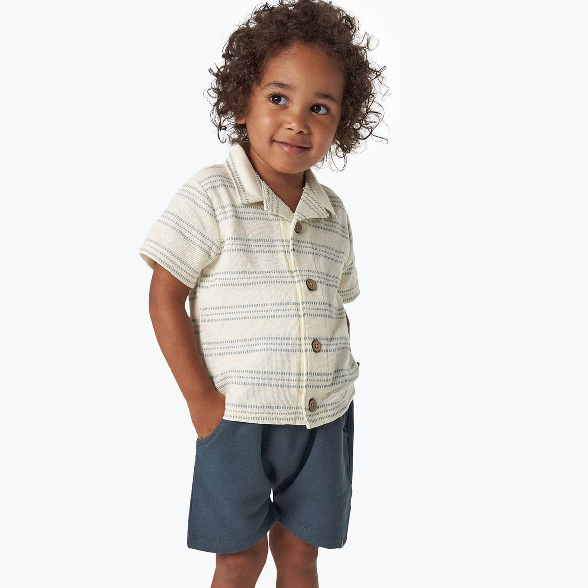 Infant & Toddler Boys Ivory Collar Top Tops Modern Moments™ by Gerber® 