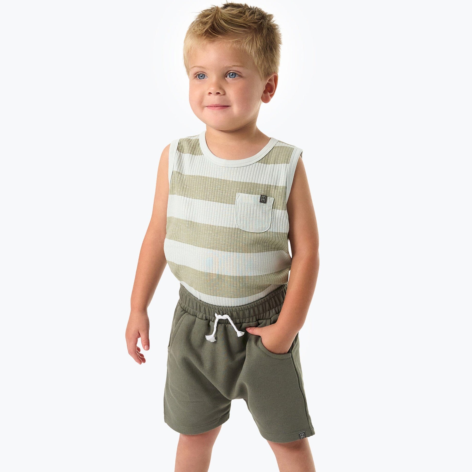 Infant & Toddler Boys Light Sky Stripe Tank Top Tops Modern Moments™ by Gerber® 
