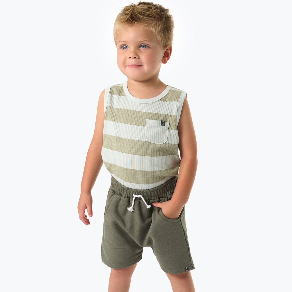 Infant & Toddler Boys Light Sky Stripe Tank Top Tops Modern Moments™ by Gerber® 