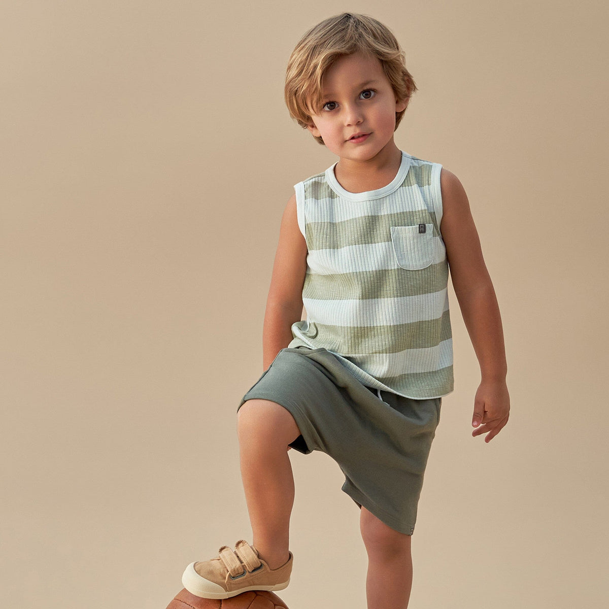 Infant & Toddler Boys Light Sky Stripe Tank Top Tops Modern Moments™ by Gerber® 