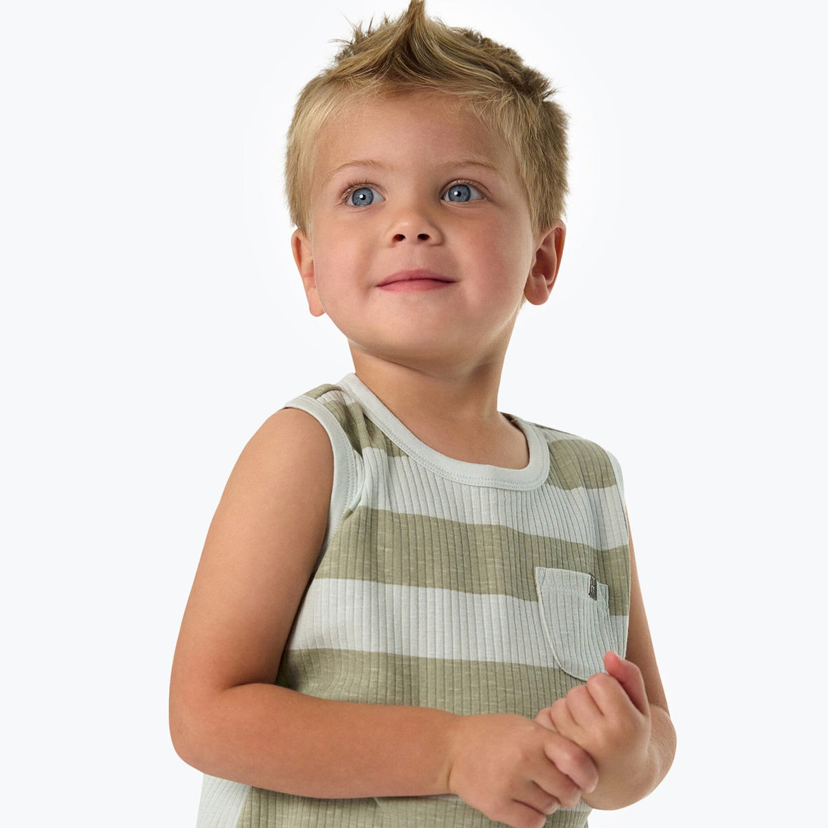 Infant & Toddler Boys Light Sky Stripe Tank Top Tops Modern Moments™ by Gerber® 