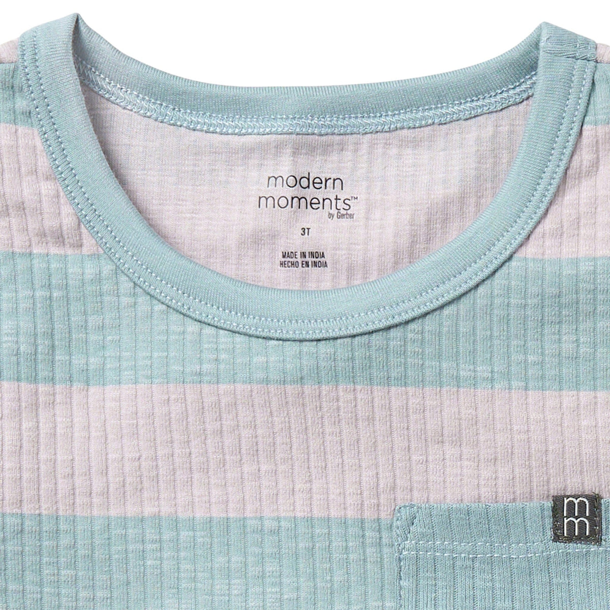 Infant & Toddler Boys Medim Teal Stripe Tank Top Tops Modern Moments™ by Gerber® 