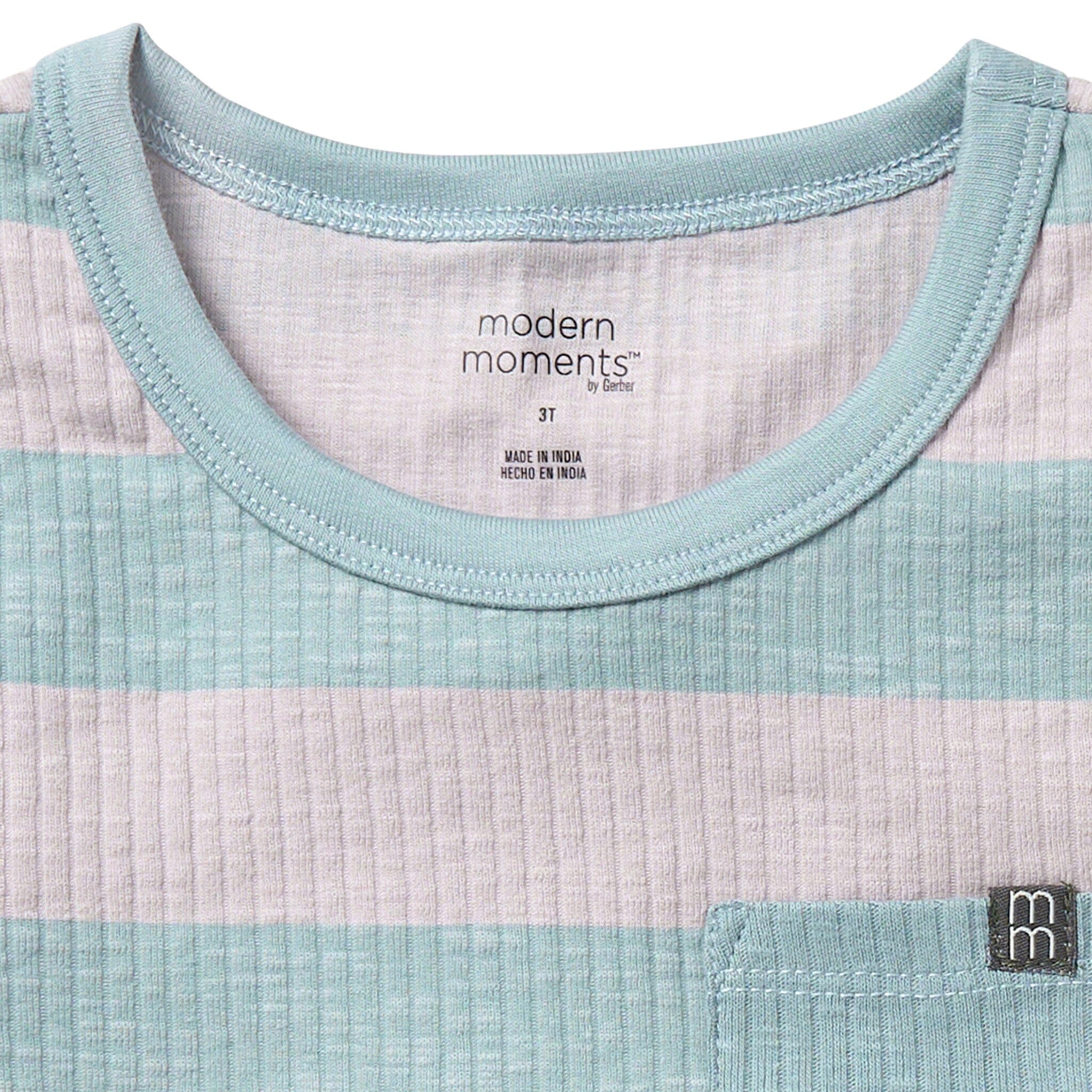 Infant & Toddler Boys Medim Teal Stripe Tank Top Tops Modern Moments™ by Gerber® 