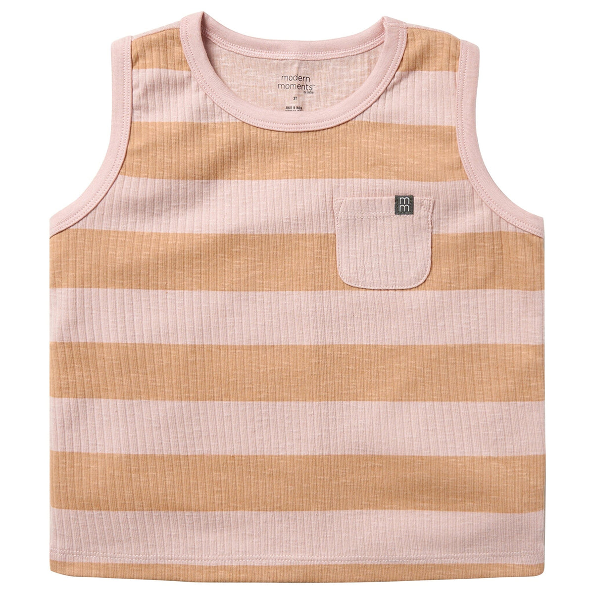Infant & Toddler Boys Tan Stripe Tank Top Tops Modern Moments™ by Gerber® 