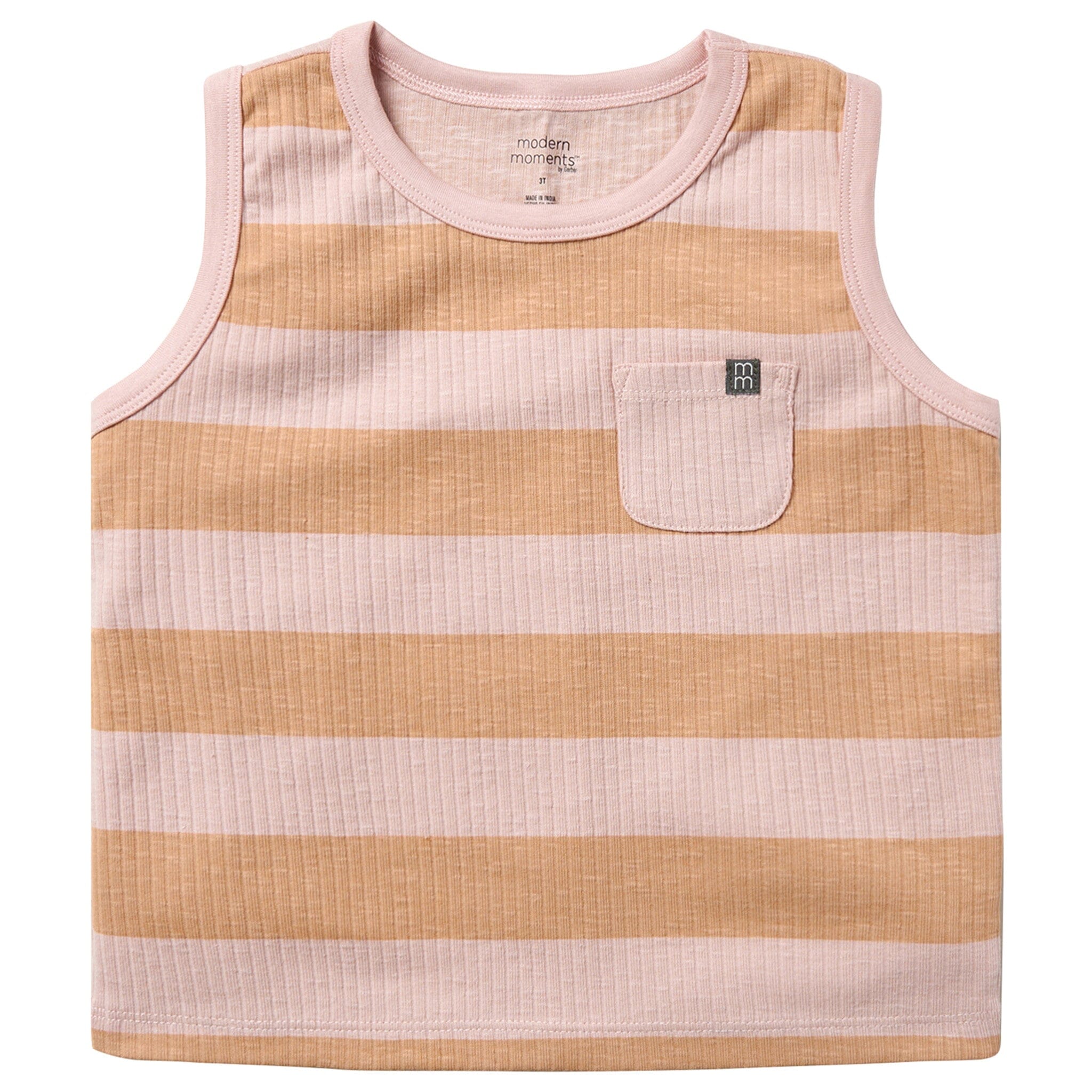 Infant & Toddler Boys Tan Stripe Tank Top Tops Modern Moments™ by Gerber® 