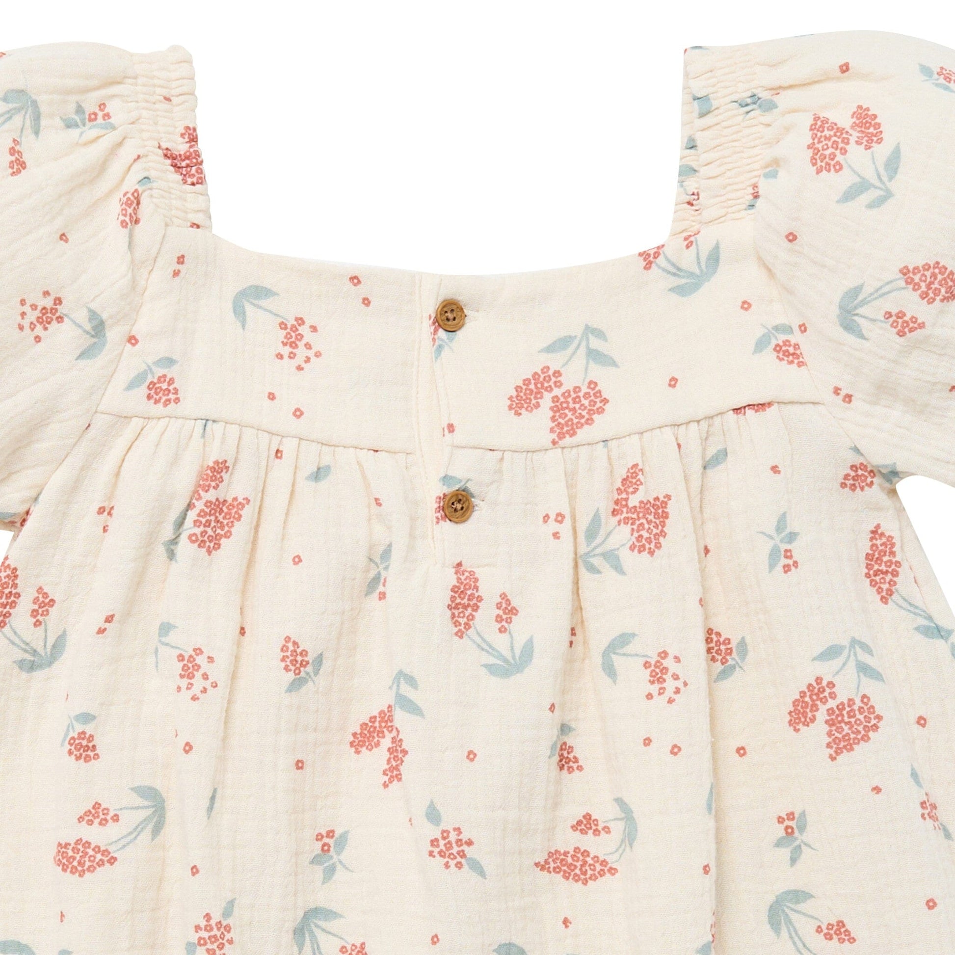 Infant & Toddler Girls Beige Tossed Lavender Puff Sleeve Dress dresses Modern Moments™ by Gerber® 