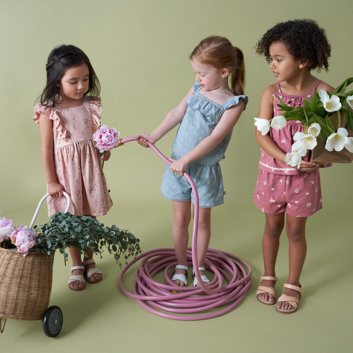 Infant & Toddler Girls Rose Tulips Bow Back Dress dresses Modern Moments™ by Gerber® 