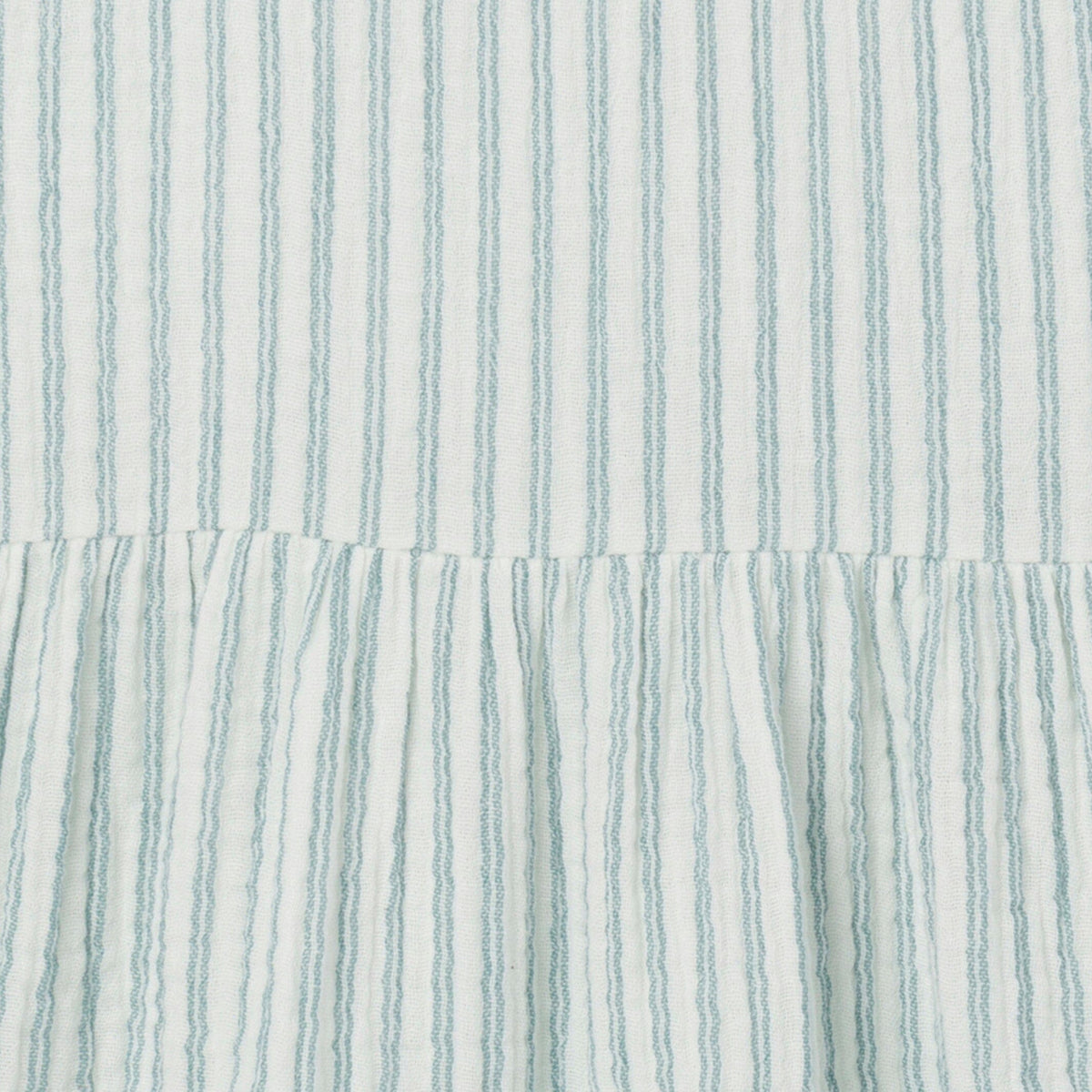 Infant & Baby Girls Teal Stripe Gauze Dress