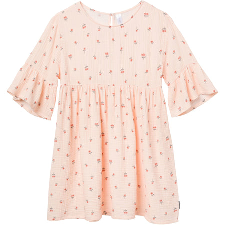 Womens Light Pink Daisies Gauze Dress