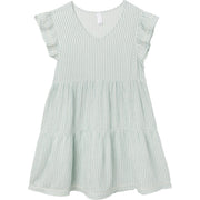 Womens Teal Stripe Gauze Dress