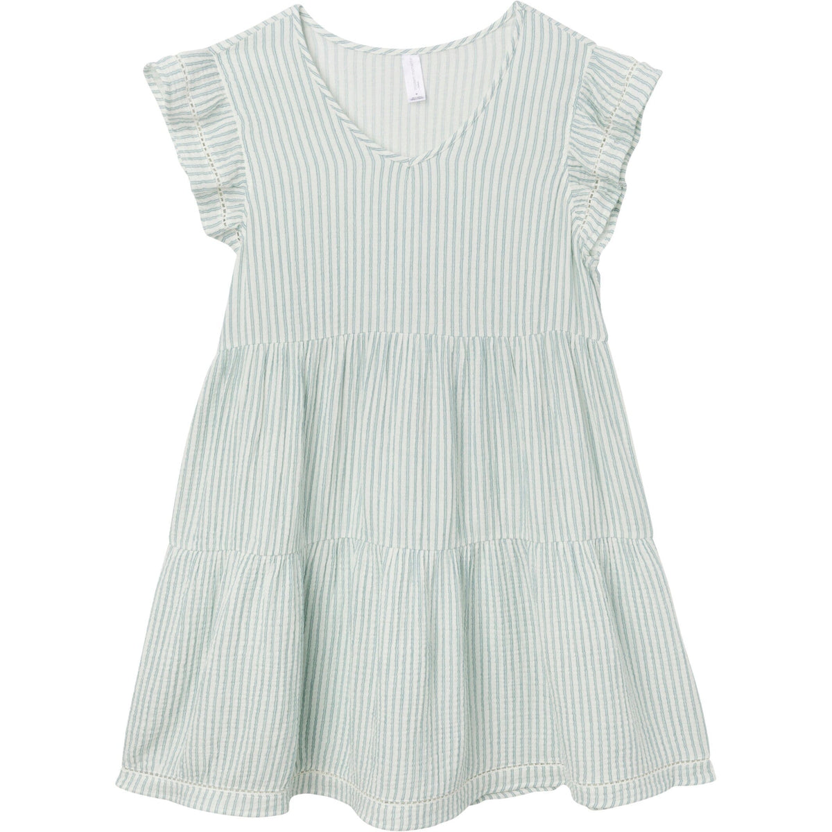 Womens Teal Stripe Gauze Dress