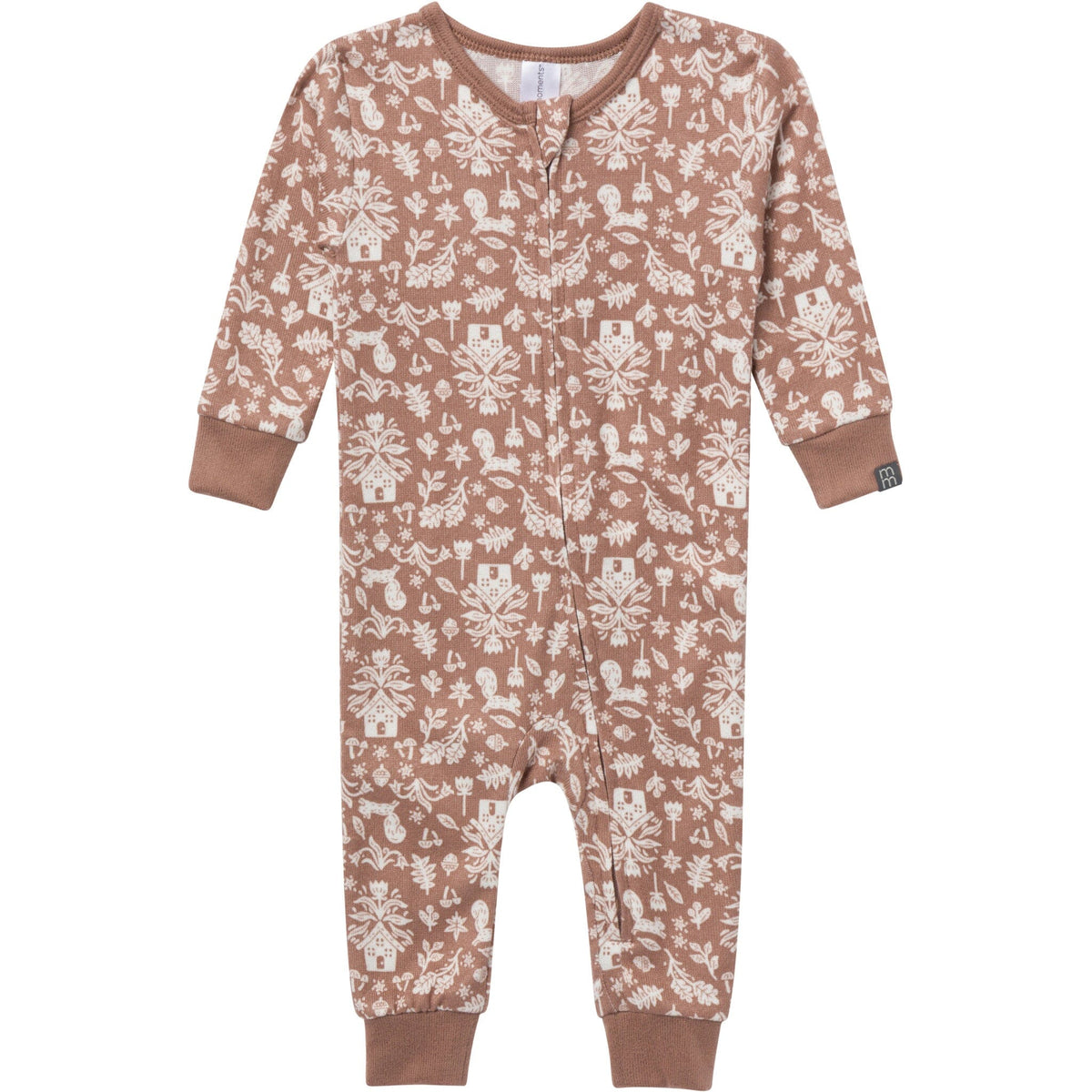 Baby Girls Brown Snug Fitting Footless Pajamas Sleepwear Gerber® 