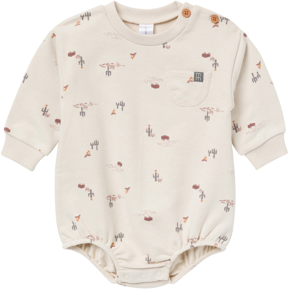 Baby Boys Gray Buffalo Desert Bubble Romper Rompers Modern Moments™ by Gerber® 