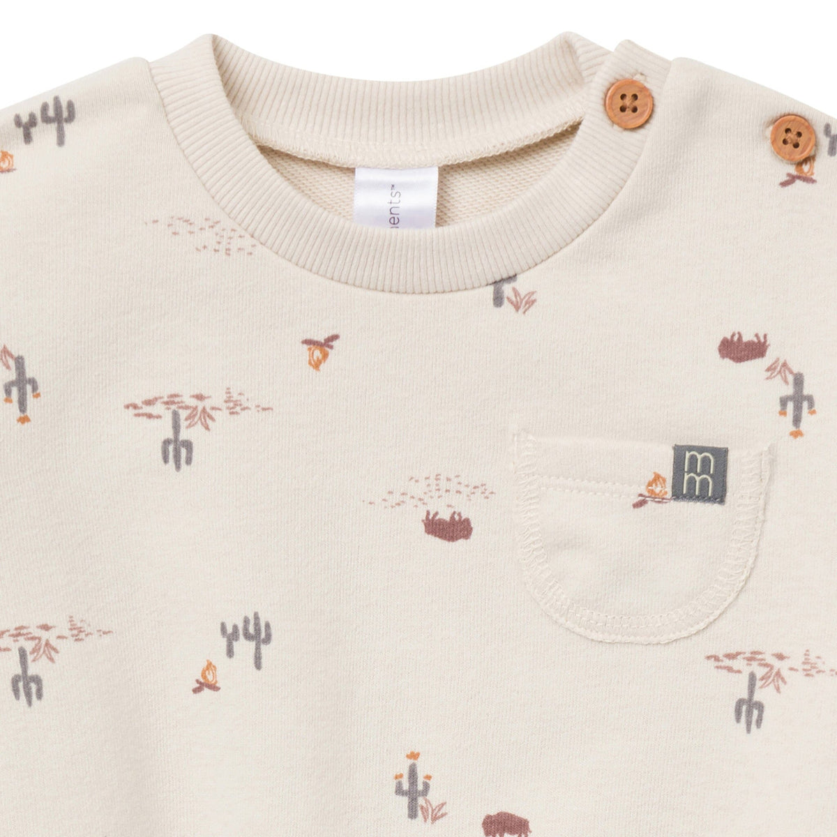 Baby Boys Gray Buffalo Desert Bubble Romper Rompers Modern Moments™ by Gerber® 