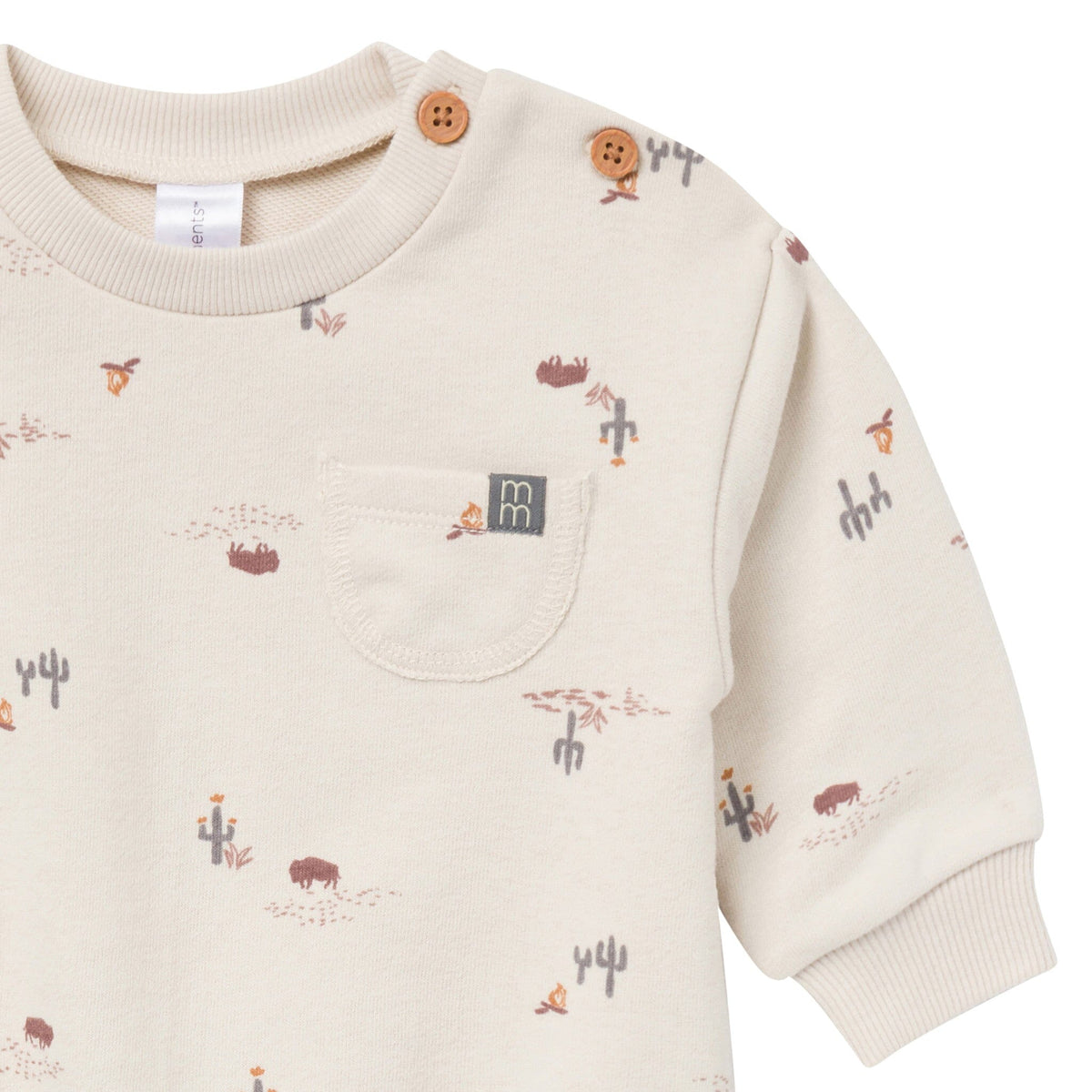 Baby Boys Gray Buffalo Desert Bubble Romper Rompers Modern Moments™ by Gerber® 