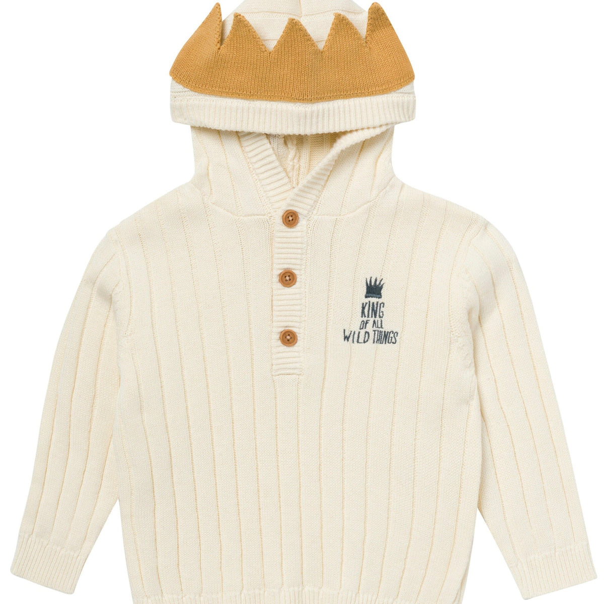 Infant & Toddler Neutral Ivory Where The Wild Things Are Hooded Sweater Outerwear Modern Moments™ by Gerber® 