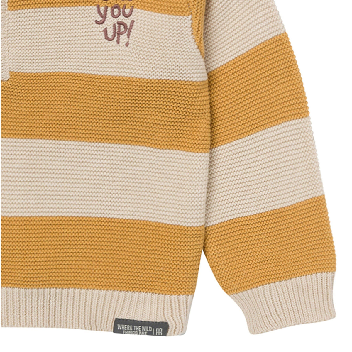 Infant & Toddler Neutral Yellow Stripe Where The Wild Things Are Hooded Sweater Outerwear Modern Moments™ by Gerber® 