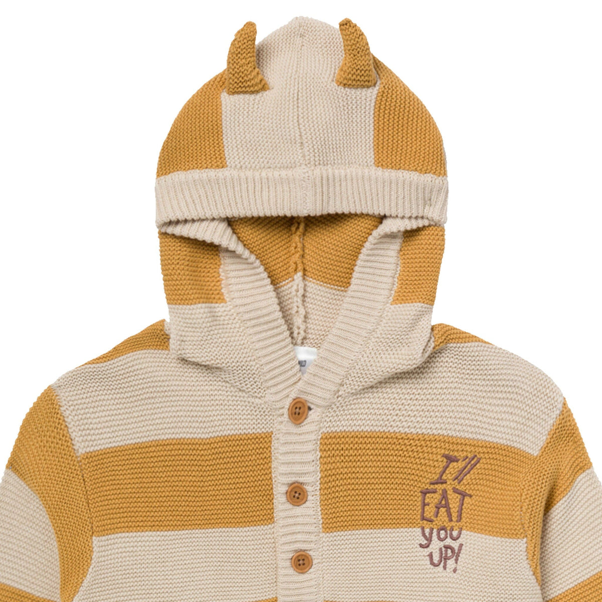 Infant & Toddler Neutral Yellow Stripe Where The Wild Things Are Hooded Sweater Outerwear Modern Moments™ by Gerber® 