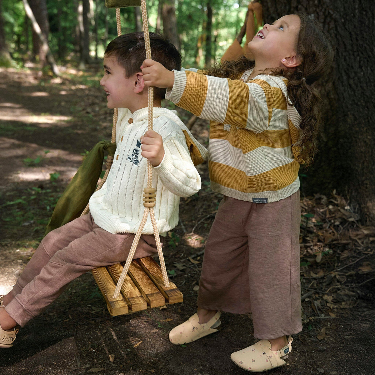 Infant & Toddler Neutral Yellow Stripe Where The Wild Things Are Hooded Sweater Outerwear Modern Moments™ by Gerber® 