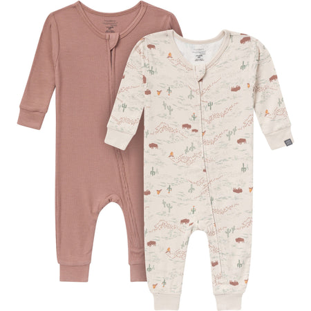 2-Pack Baby & Toddler Boys Buffalo Desert Viscose Snug Fit Footless Pajamas