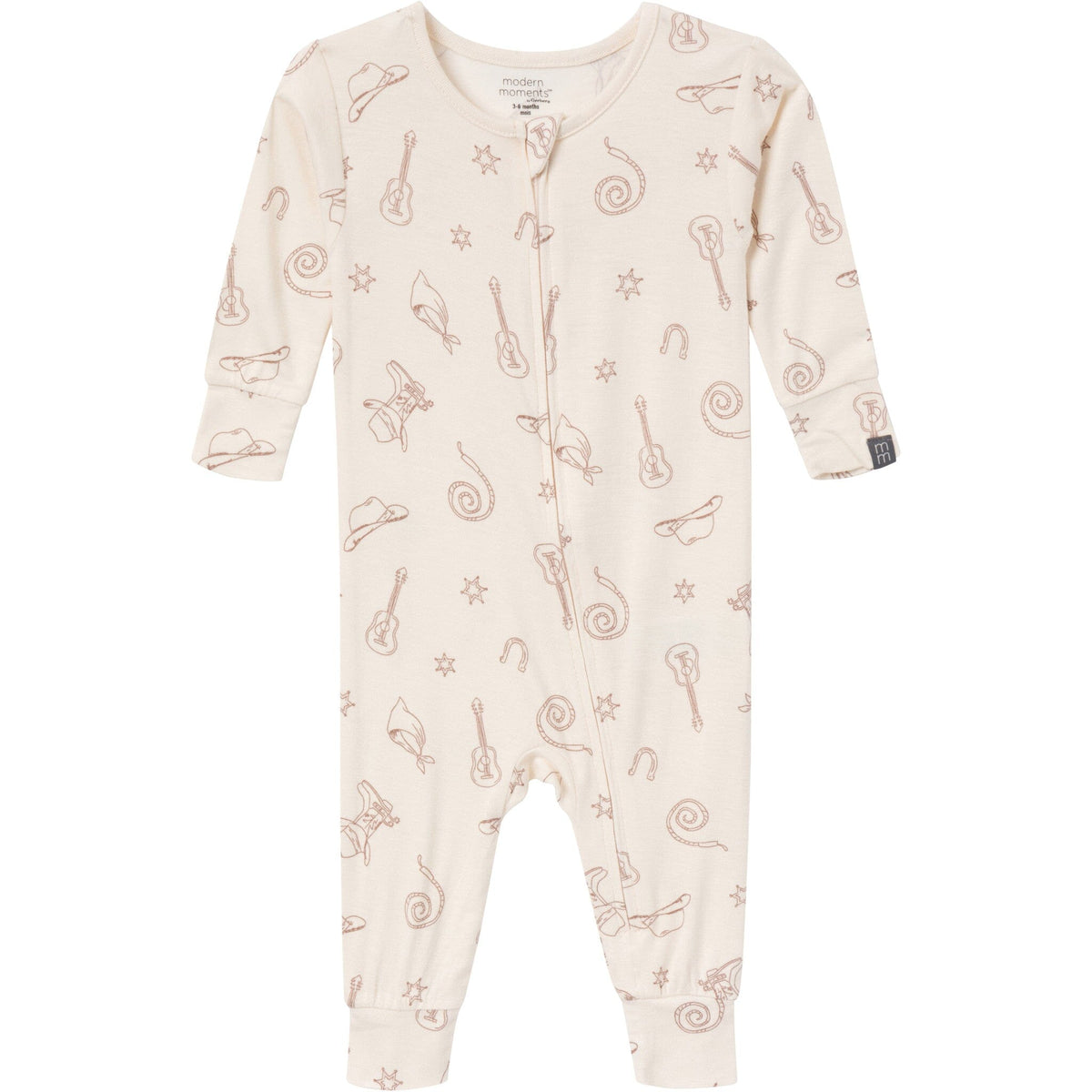 2-Pack Baby & Toddler Neutral Beige Cowboy Tight Fitting Footless Pajamas sleepwear Modern Moments™ by Gerber® 