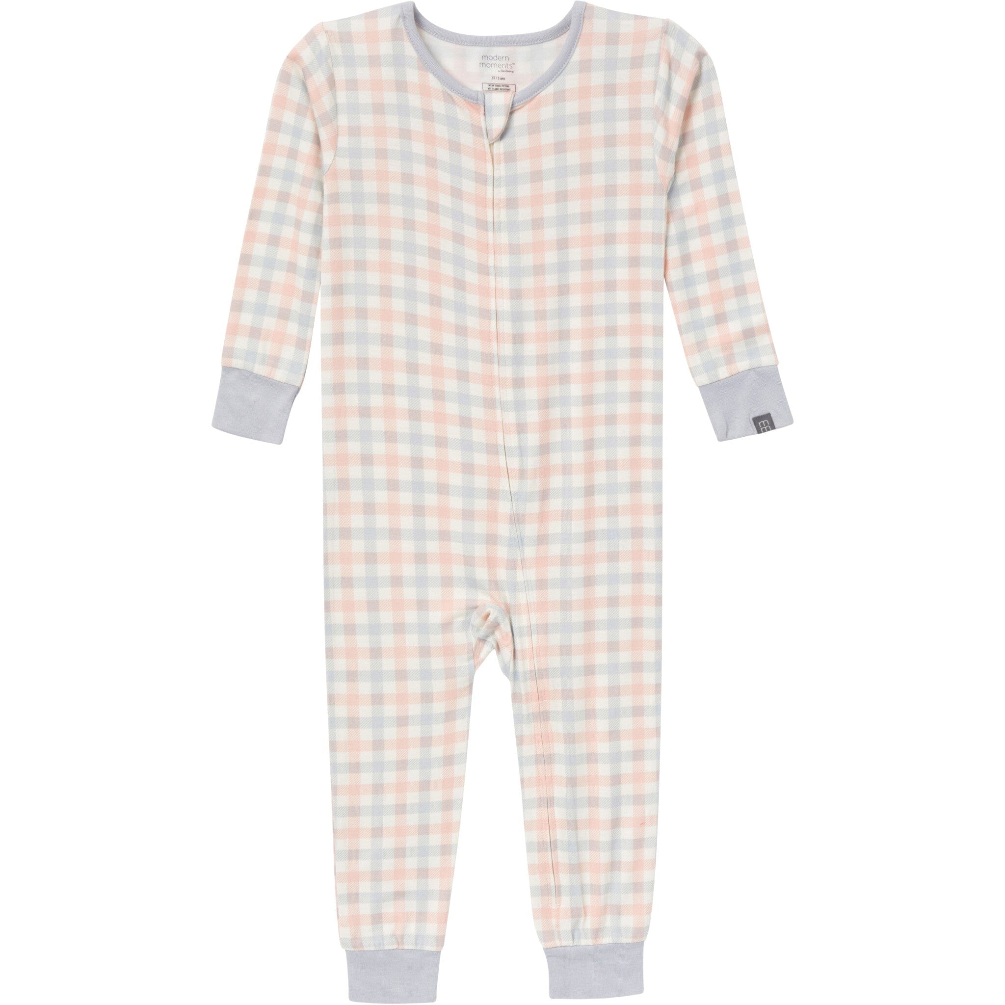 2-Pack Baby & Toddler Neutral Blue Plaid Tight Fitting Footless Pajamas sleepwear Modern Moments™ by Gerber® 