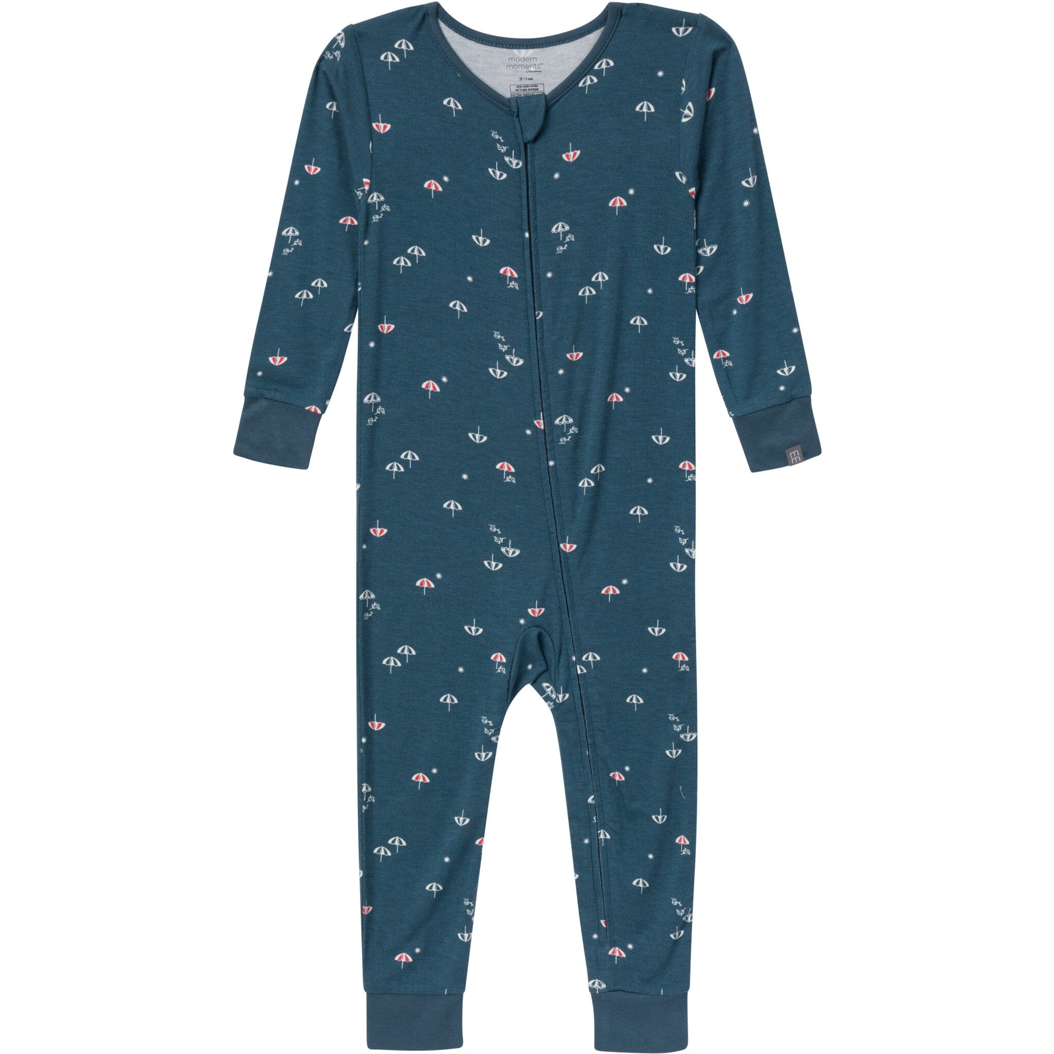 2-Pack Baby & Toddler Neutral Blue Umbrella Tight Fitting Footless Pajamas sleepwear Modern Moments™ by Gerber® 
