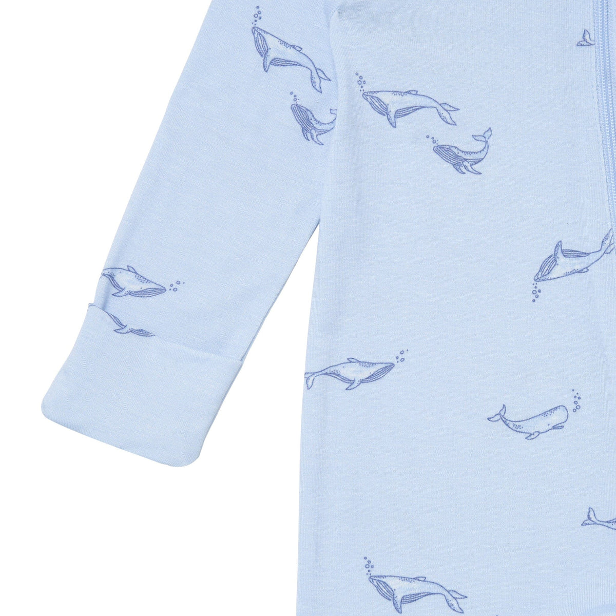 2-Pack Baby Boys Light Blue Whale Sleep 'N Play With Mittens sleepwear Modern Moments™ by Gerber® 