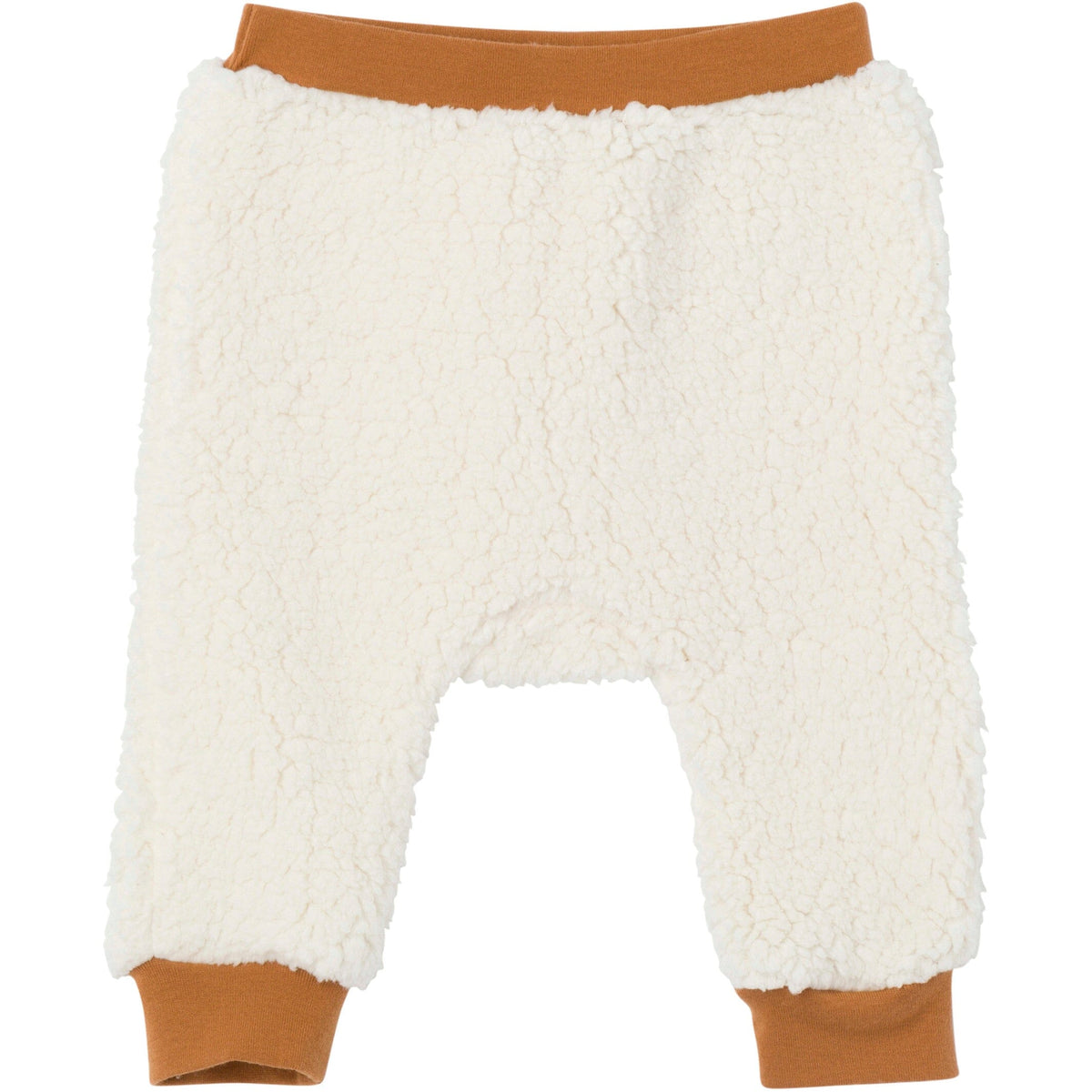 2-Piece Baby Girls Ivory Sherpa Drop Shoulder Top With Pants