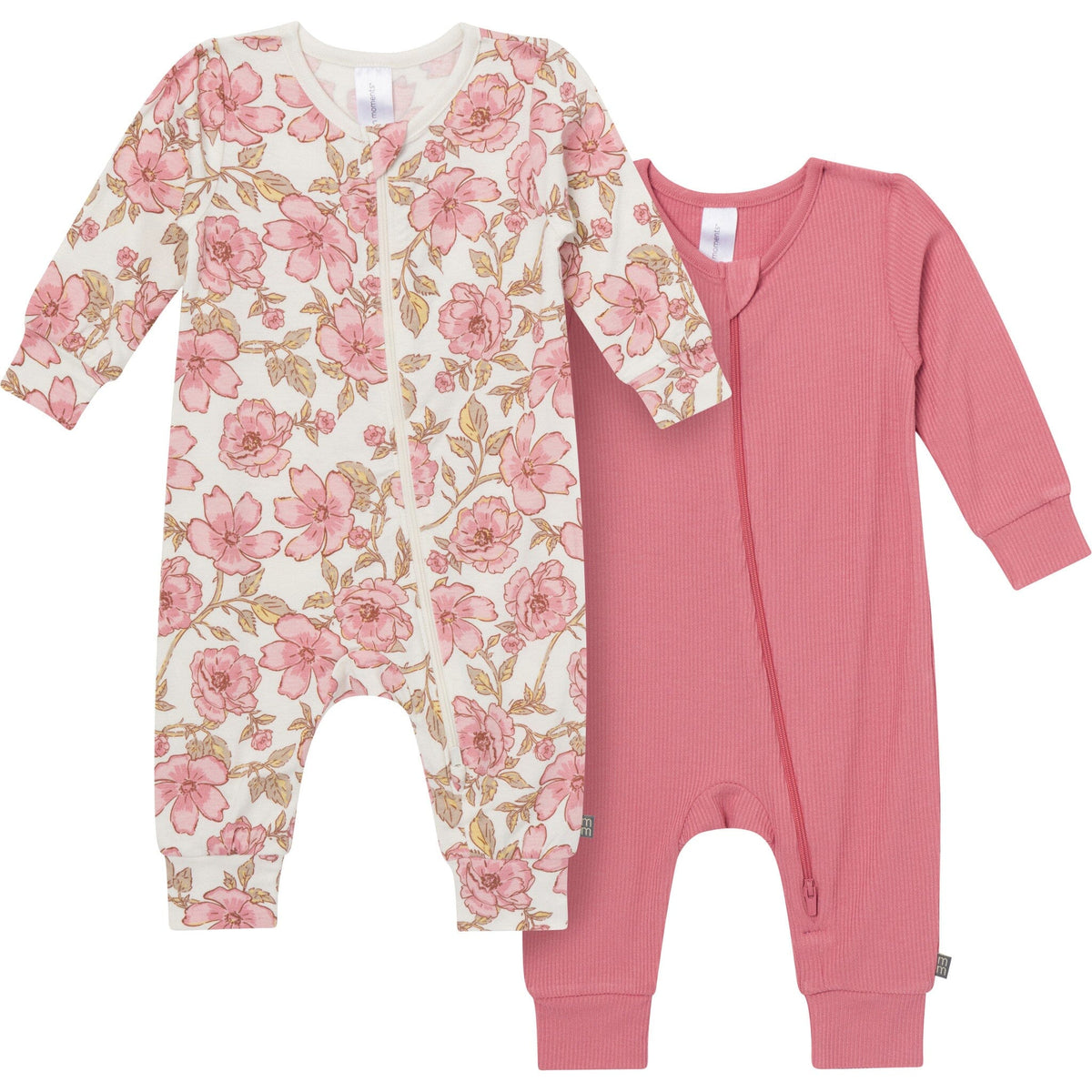 2-Pack Baby Girls Multi Flower Footless Pajamas Sleepwear Modern Moments™ by Gerber® 