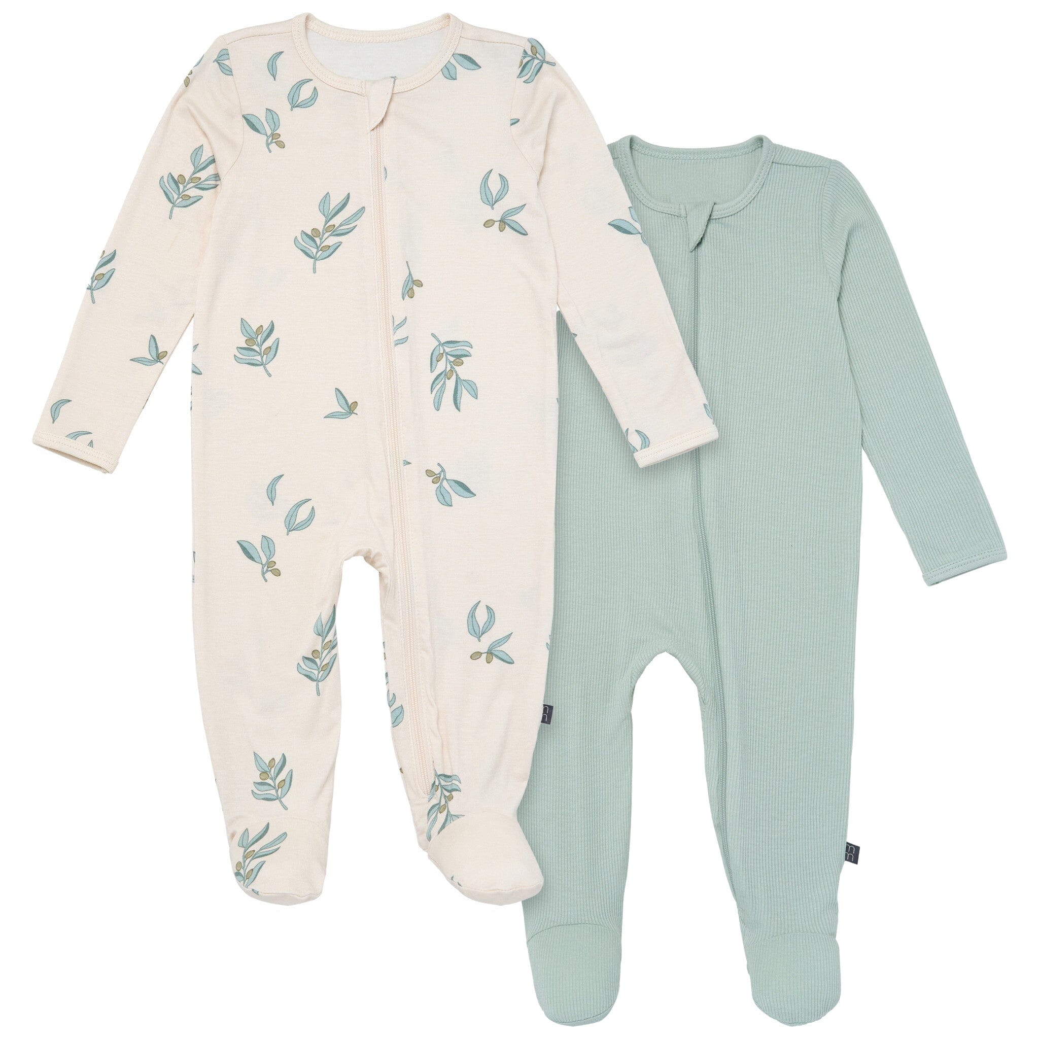 2-Pack Baby Neutral Light Beige Olives Sleep 'N Play With Mittens sleepwear Modern Moments™ by Gerber® 