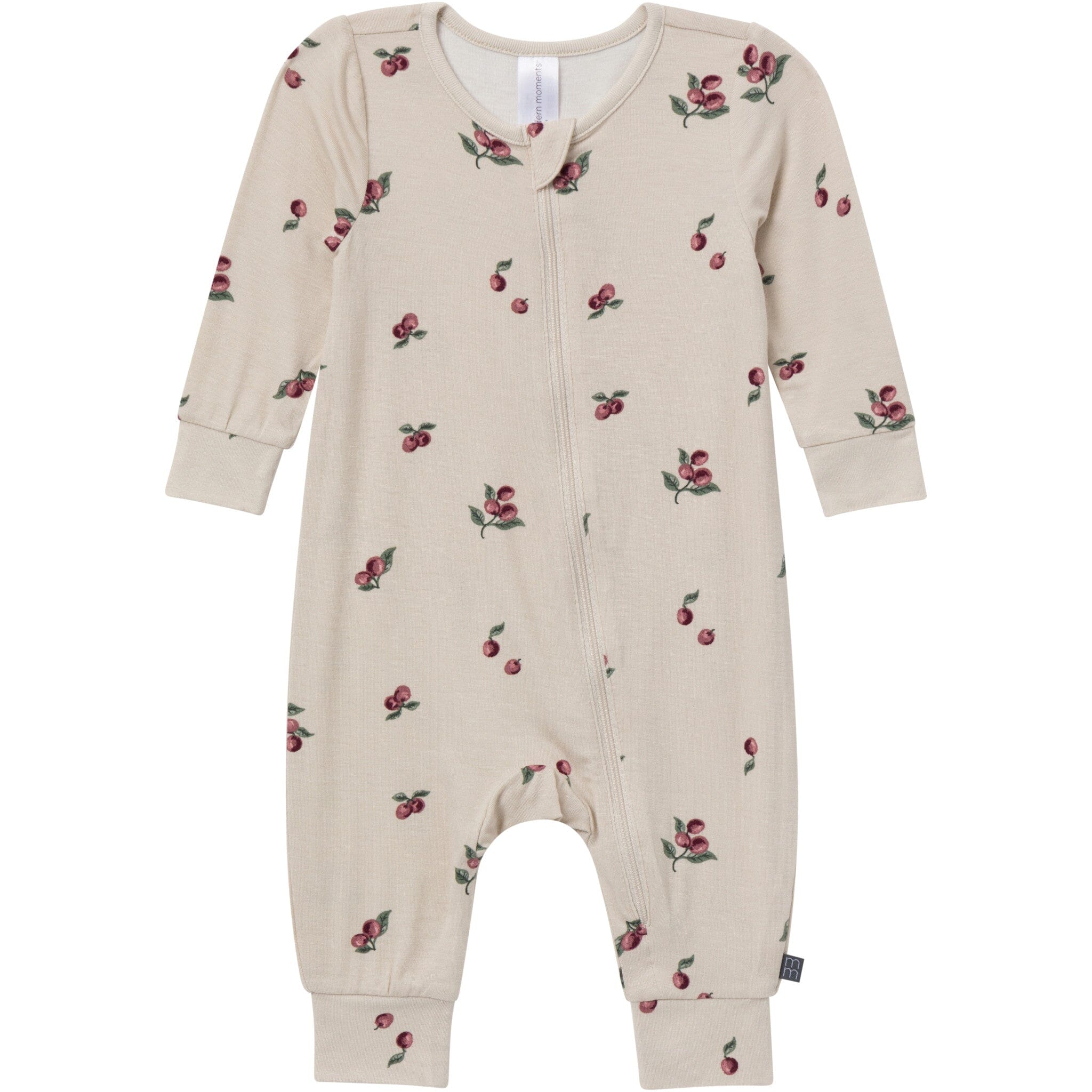 2-Pack Baby Neutral Gray and Purple Long Sleeve Footless Romper Rompers Gerber® 