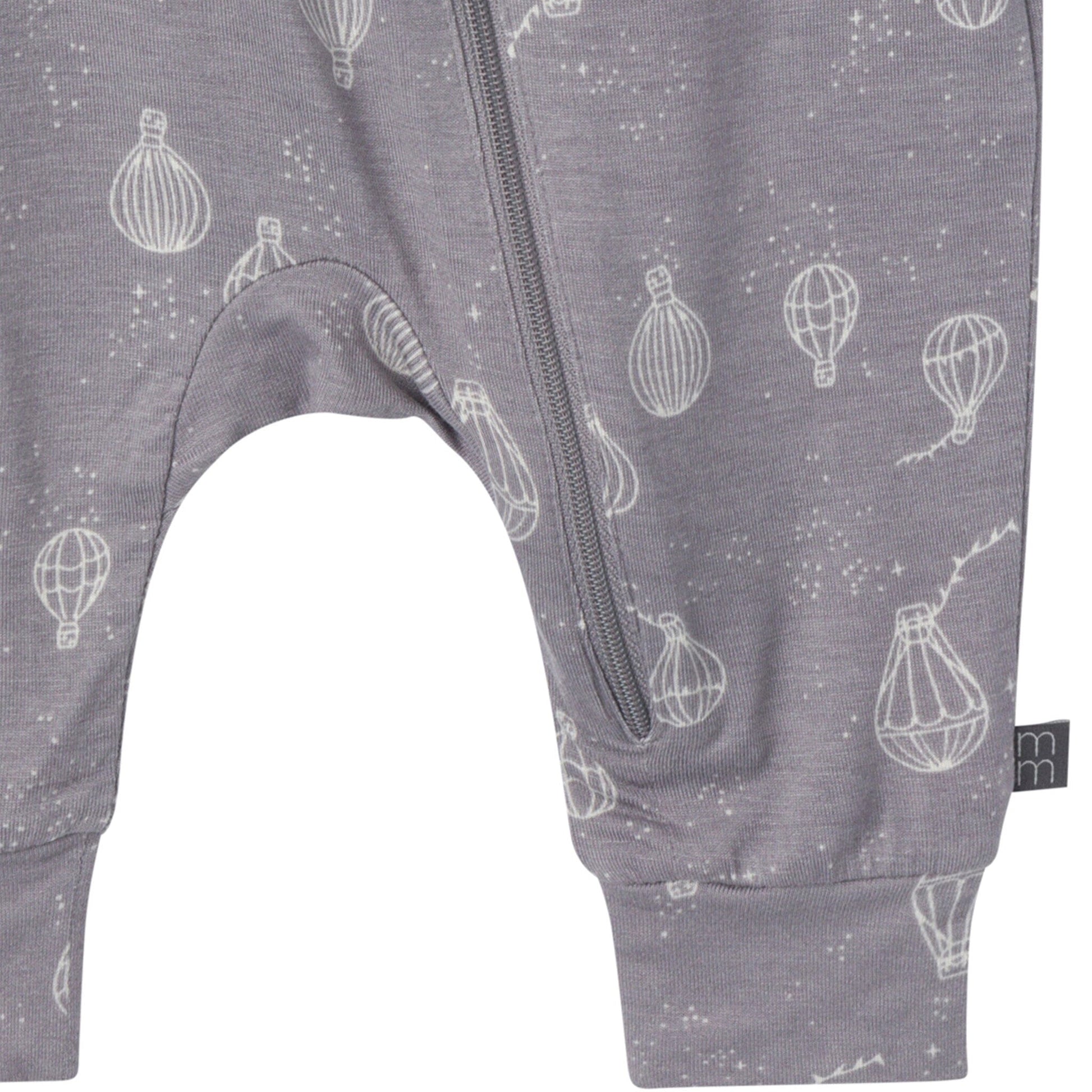 2-Pack Baby Neutral Silver Hot Air Ballon Footless Coveralls