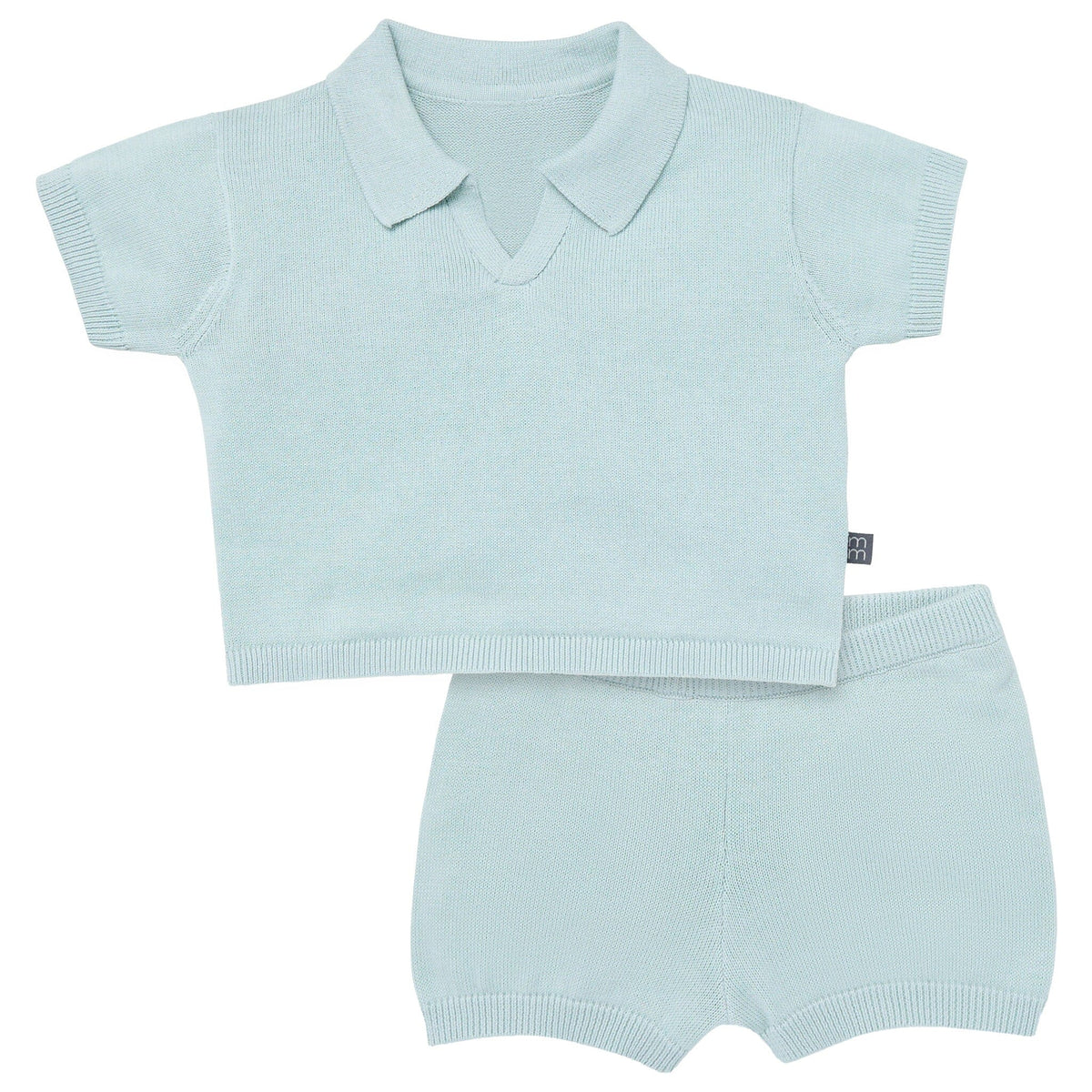 2-Piece Baby Boys Light Sky Johnny Collar Sweater Knit Set outfits Modern Moments™ by Gerber® 