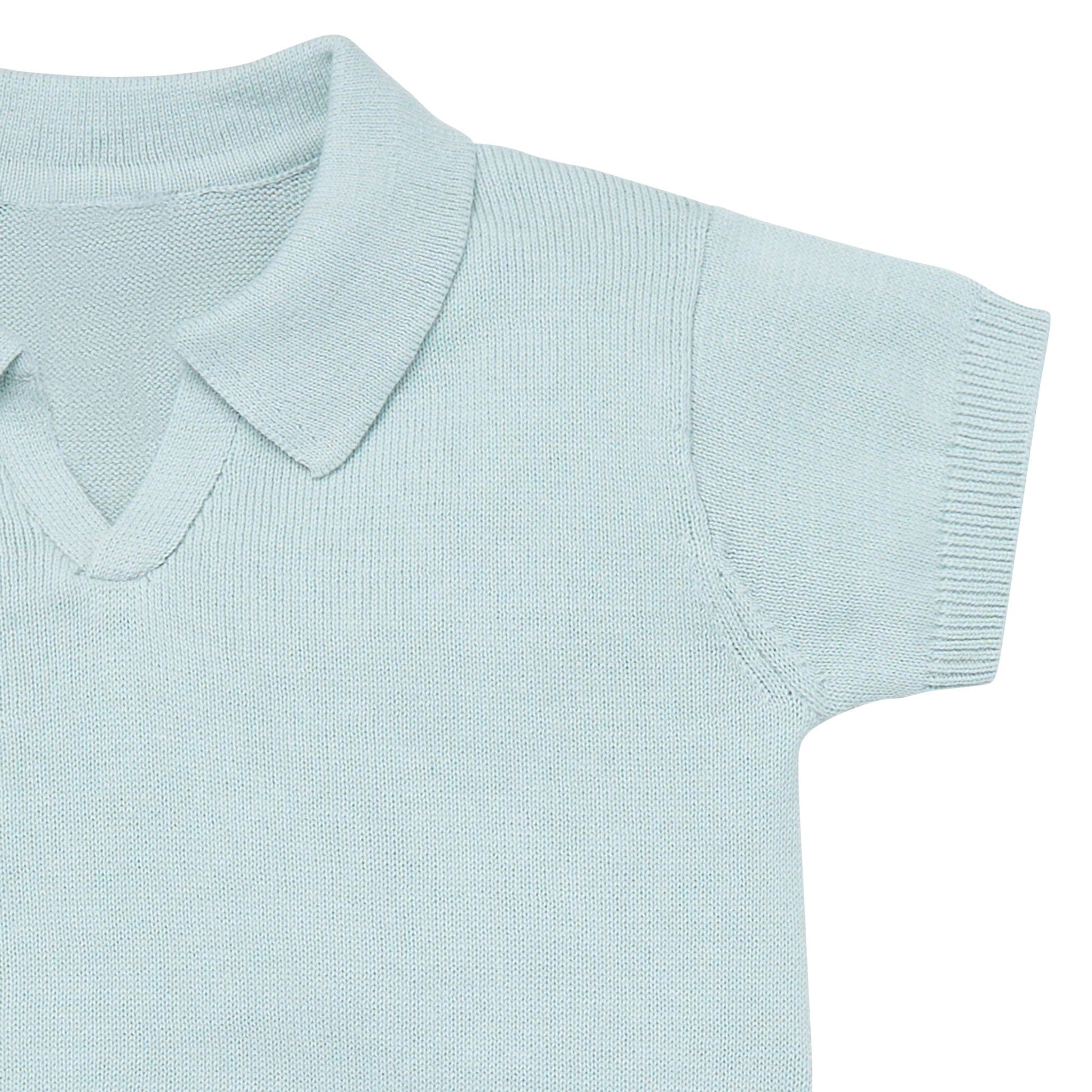2-Piece Baby Boys Light Sky Johnny Collar Sweater Knit Set outfits Modern Moments™ by Gerber® 