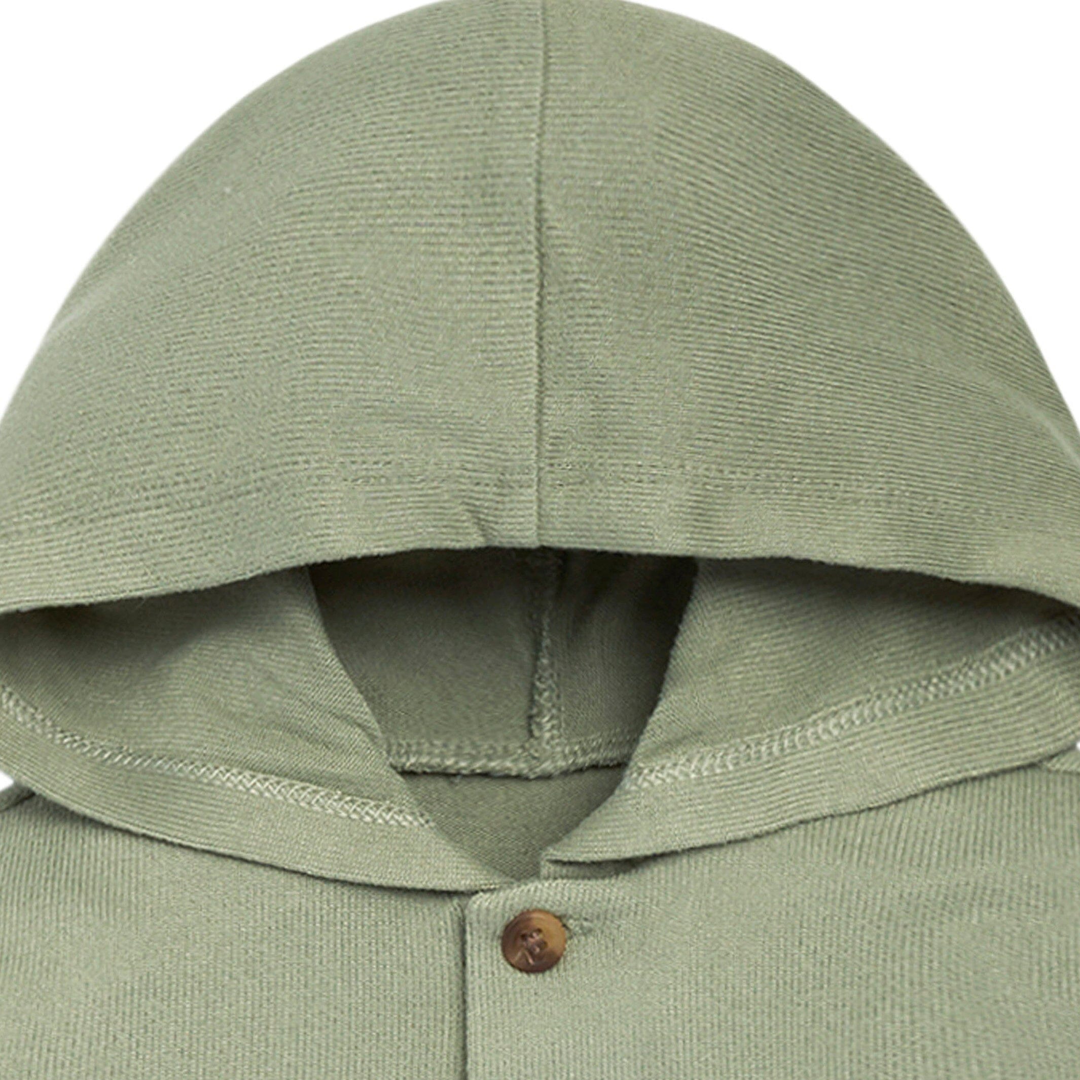2-Piece Baby Boys Md Green Hooded Brushed Hacci Set