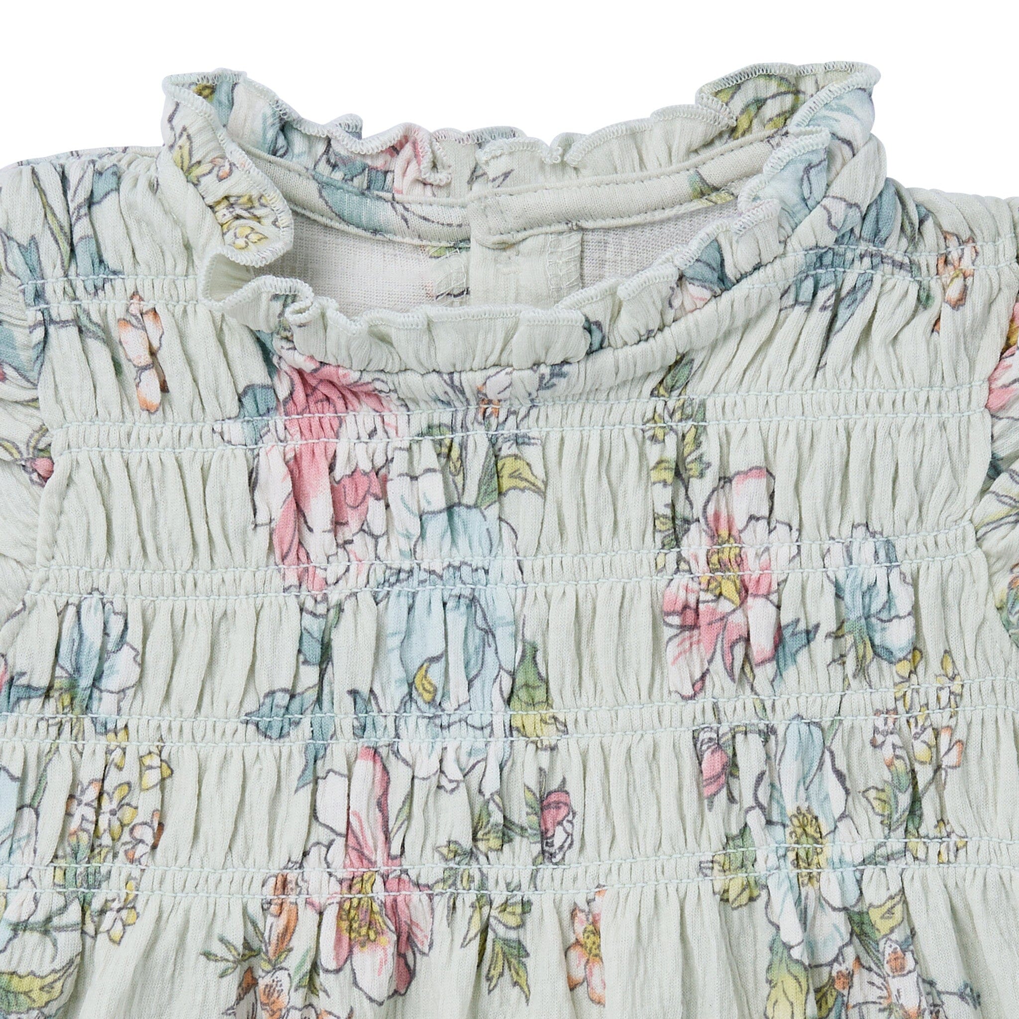 2-Piece Baby Girls Blue Flower Smocked Dress and Diaper Cover Dresses Modern Moments™ by Gerber® 