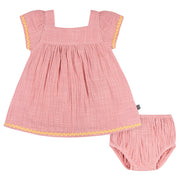 2-Piece Baby Girls Rose Elegance Dress and Diaper Cover Dresses Modern Moments™ by Gerber® 