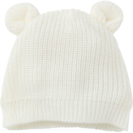 2-Piece Baby Neutral Ivory Sweater Romper & Hat Set