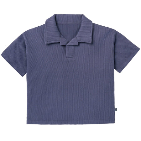 2-Piece Boys Odyssey Gray Johnny Collar Shirt and Shorts Set