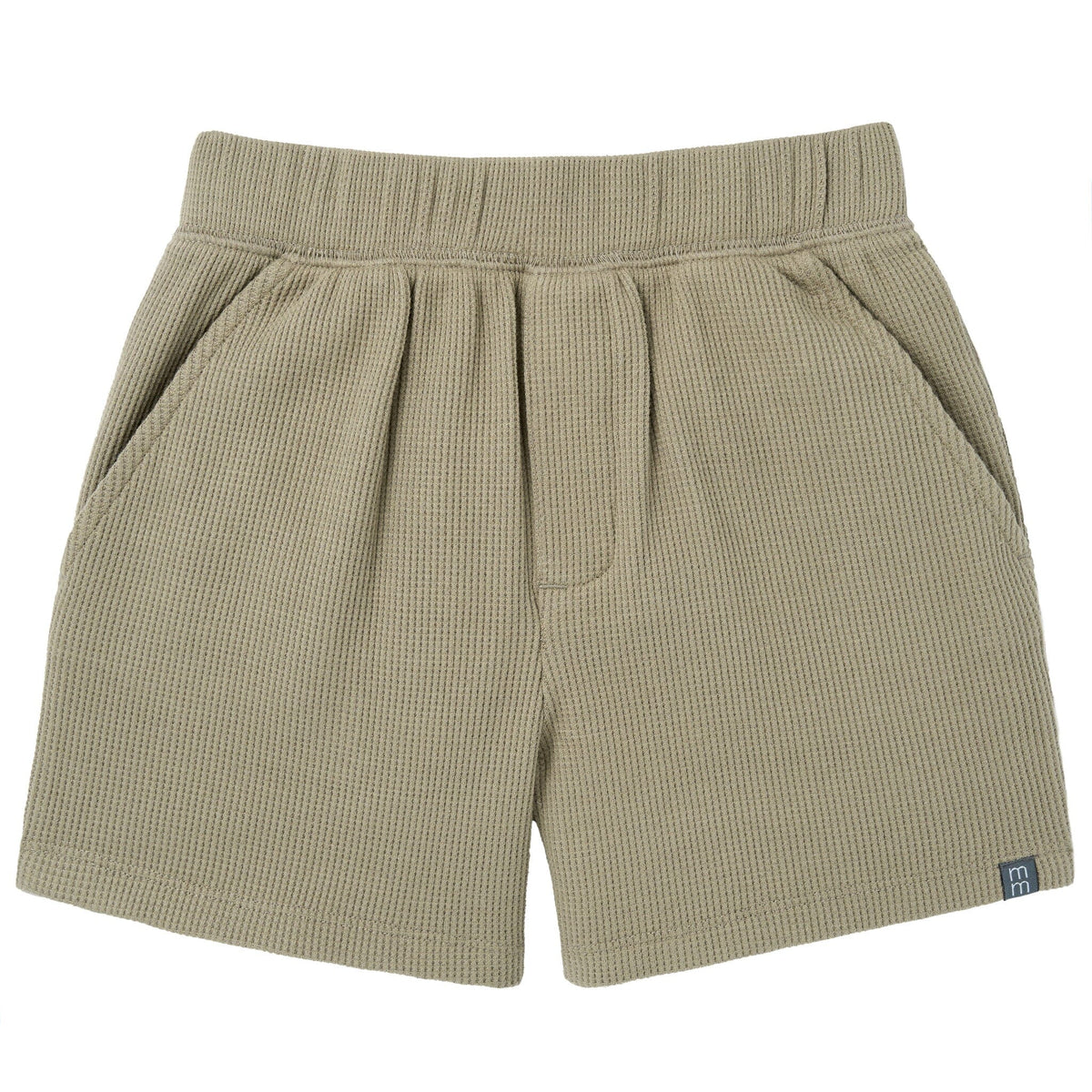 2-Piece Baby Boys Muted Olive Johnny Collar Shirt and Shorts outfits Modern Moments™ by Gerber® 