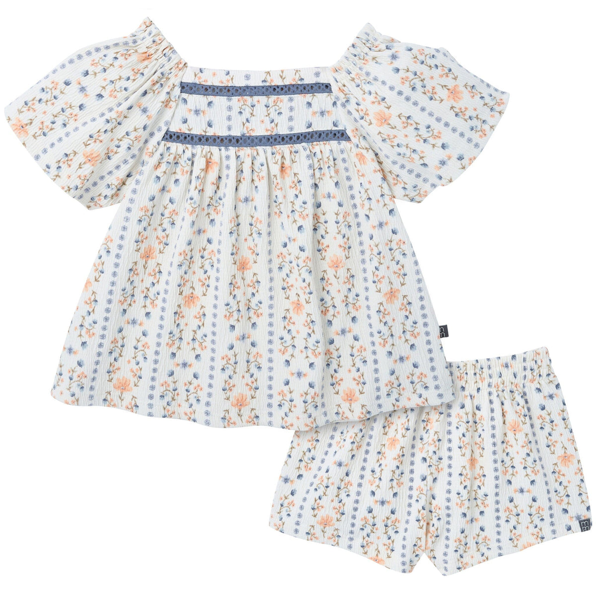 2-Piece Baby Girls Tofu Multi Top and Short Outfits & Sets Modern Moments™ by Gerber® 